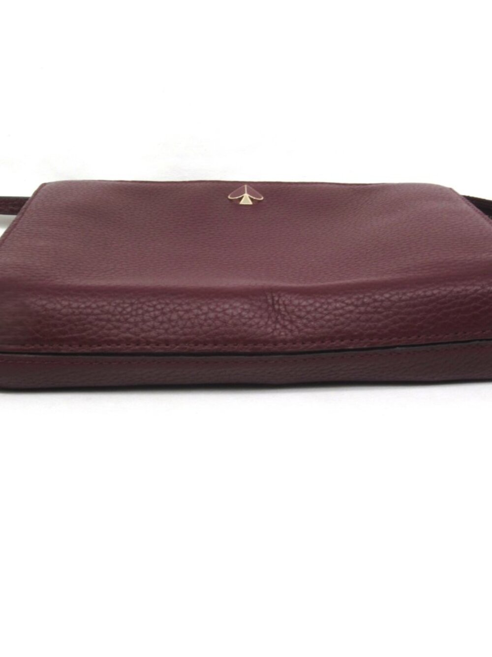 Like New Kate Spade New York Polly Medium Leather Wristlet Merlot Burgundy - Picture 3 of 10